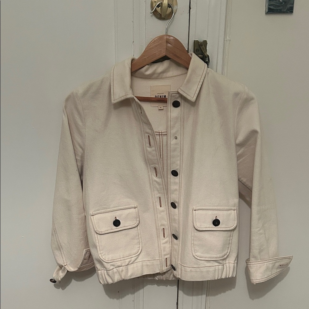 Sezane Women’s Cream Jean Jacket